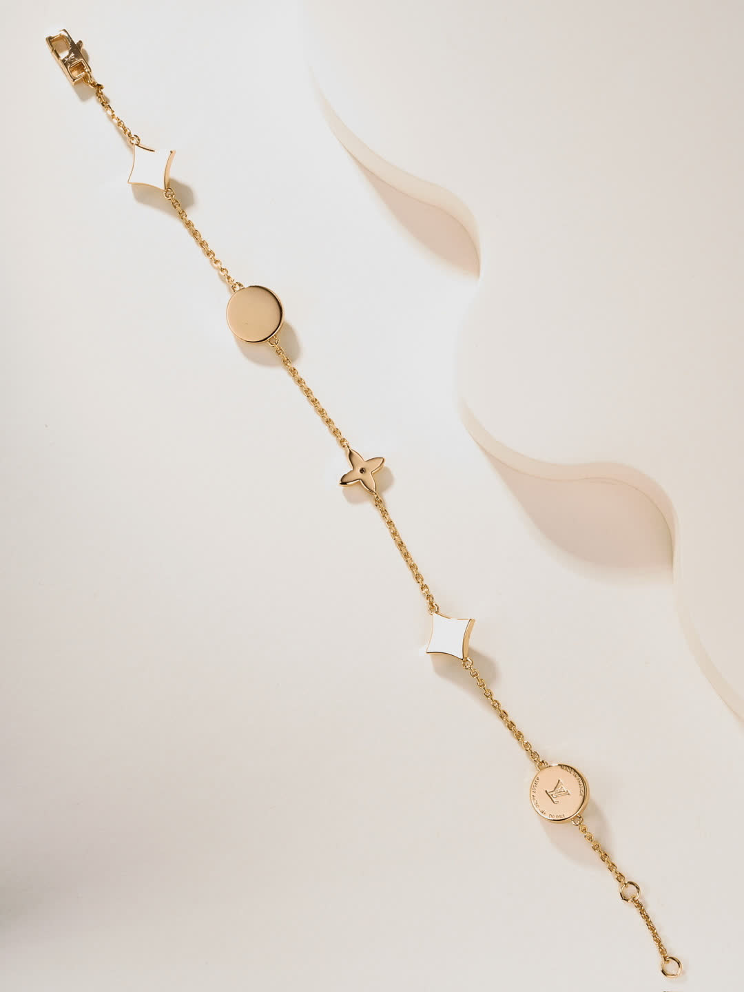 Louis Vuitton Gold Flower and Star Anklet